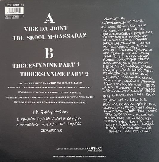 Kaliphz – Vibe Da Joint EP (Preloved VG+/VG+) - The Vault Collective ltd