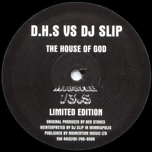 D.H.S vs. DJ Slip – The House Of God (Preloved VG+/VG+) - The Vault Collective ltd