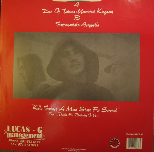 Killa Instinct – Den Of Thieves / Un-United Kingdom (Preloved VG+/VG+) - The Vault Collective ltd