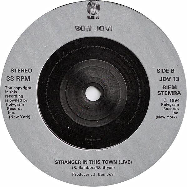 Bon Jovi – Dry County (Preloved 7" VG+/NM) - The Vault Collective ltd