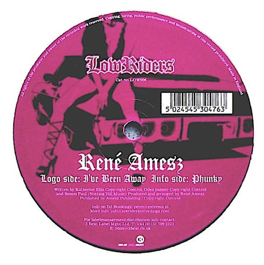 René Amesz – I've Been Away / Phunky (Preloved VG+/VG+) - The Vault Collective ltd