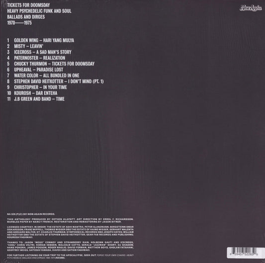 Tickets for Doomsday - Heavy Psychedelic Funk and Soul Ballads and Dirges 1970-1975 (RSD Black Friday 2021) - The Vault Collective ltd
