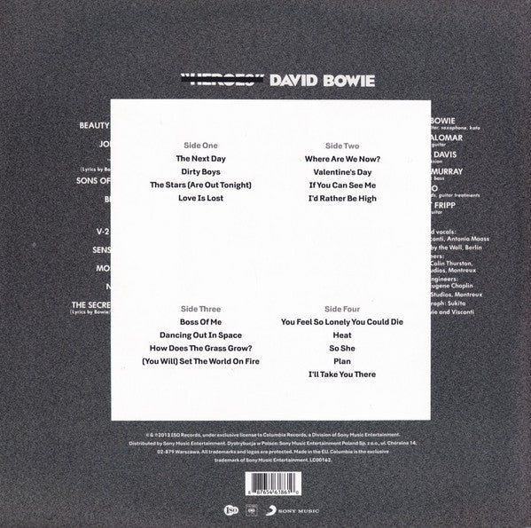David Bowie – The Next Day - The Vault Collective ltd