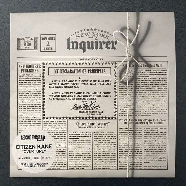 The City Of Prague Philharmonic Orchestra - Citizen Kane Overture (RSD Drop 1&2 2021) - The Vault Collective ltd