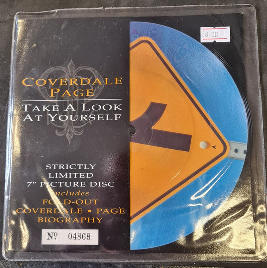 Coverdale Page – Take A Look At Yourself (Preloved 7" VG+/NM Numbered 04868) - The Vault Collective ltd