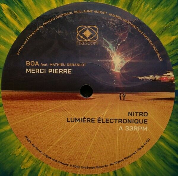 BOA feat. Mathieu Deranlot – Merci Pierre (blue/yellow vinyl 12") - The Vault Collective ltd