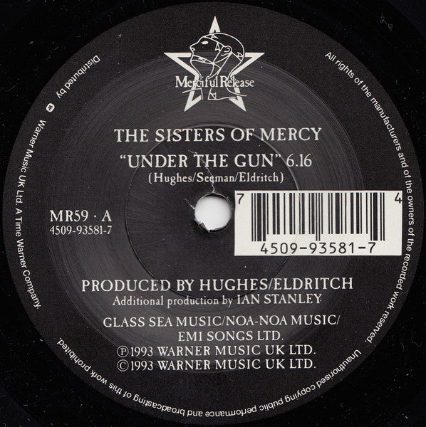 The Sisters Of Mercy – Under The Gun (Preloved 7" VG+/NM) - The Vault Collective ltd