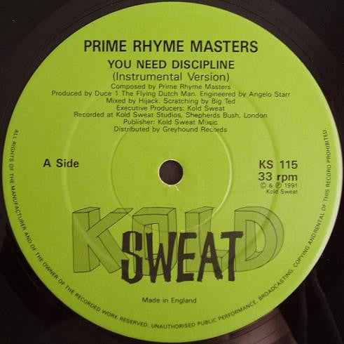Prime Rhyme Masters – You Need Discipline (Preloved VG+/VG+) - The Vault Collective ltd