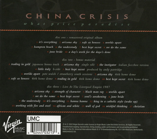 China Crisis - What Price Paradise - The Vault Collective ltd