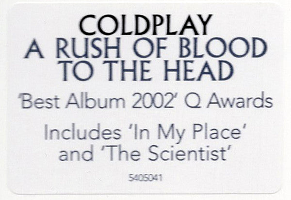 Coldplay – A Rush Of Blood To The Head - The Vault Collective ltd