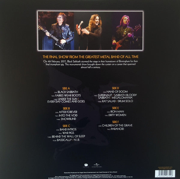 Black Sabbath – The End (4 February 2017 - Birmingham) ( Secondhand Cover VG+ Vinyl VG+) - The Vault Collective ltd
